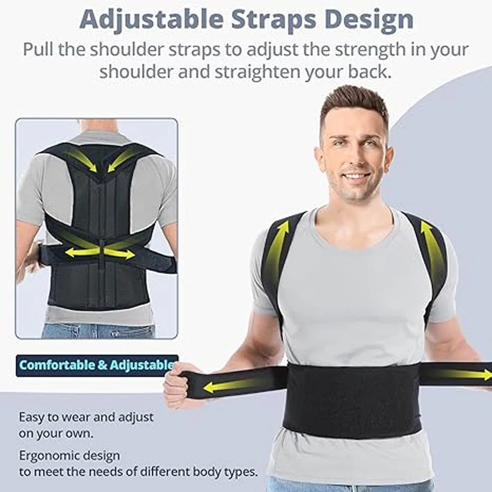 Dual-Support Posture Corrector Brace