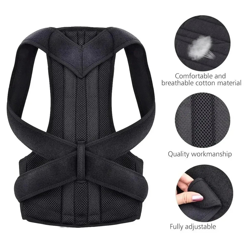 Dual-Support Posture Corrector Brace